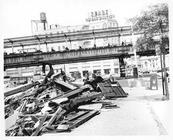 Making way for Fordahm Plaza -  El was torn down later.  Max Levine in photo