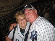 Bobbie Weiner & Don- at Yanks -Rays game- Our first meeting in 50 years.